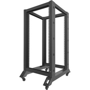 EU-stekker - Installatiestandaard OPEN RACK - Zwart - Maximale Gewichtscapaciteit 600 kg - Rackcapaciteit 22U