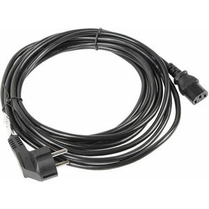 Lanberg CA-C13C-11CC-0100-BK CEE 7/7 Shuko stekker op Iec 320 C13 bus netsnoer VDE, 10m zwart