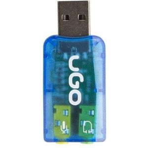 uGO - UKD-1085 - Geluidskaart - Blauw - USB - 5.1 Kanalen