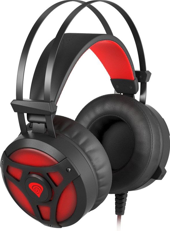 Genesis NEON 360 Gaming Headset - Rood Zwart - 50mm Drivers