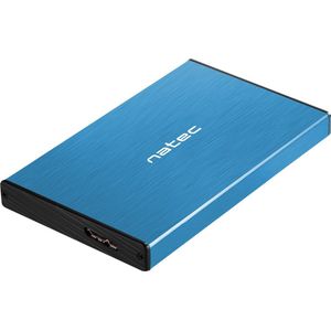 Natec external enclosure RHINO GO voor 2,5'' SATA, USB 3.0, blauw