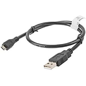 LANBERG USB 2.0-kabel (mannelijk naar Micro USB-connector, 0,5 m), zwart