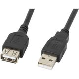Lanberg - CA-USBE-10CC-0050-BK USB-kabel - Zwart - 5 m - USB 2.0