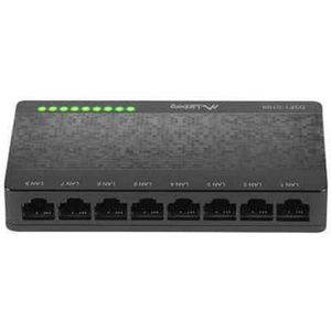 Lanberg - DSP1-0108 - Netwerkschakelaar - Zwart - 8 Havens - Unmanaged