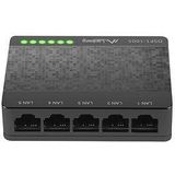Lanberg - DSP1-1005 - Netwerkschakelaar - Zwart - 5-poorts - 1 Gbit/s