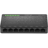 Lanberg - DSP1-1008 Switch - Zwart - 8x Gigabit Ethernet RJ-45