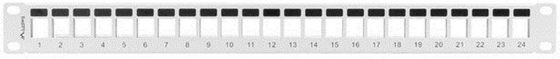 Lanberg keystone Patch paneel 19'', 24 port 1U, grijs