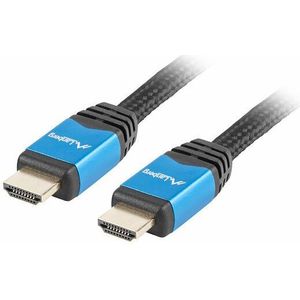 Lanberg - CA-HDMI-20CU-0010-BL - Videokabel - Zwart - 1m - HDMI 2.0 High Speed met Ethernet