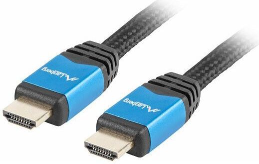 Lanberg - CA-HDMI-20CU-0010-BL - Videokabel - Zwart - 1m - HDMI 2.0 High Speed met Ethernet