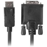 Lanberg cable Displayport(M) V1.2->DVI-D(M)(24+1) 1.8m zwart DUAL LINK