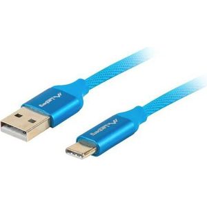 USB A to USB C Cable Lanberg Quick Charge 3.0 Blue