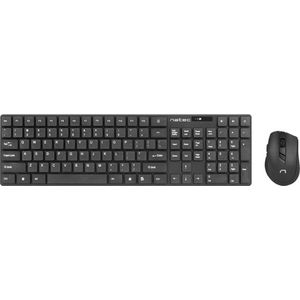 Natec Set 2in1 STINGRAY Wirelesss Keyboard+Mouse, US Layout