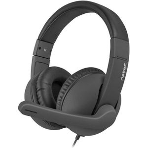 Natec HEADPHONES RHEA met microfoon zwart