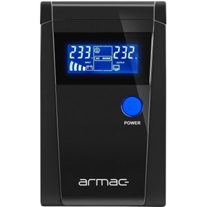 Armac - UPS PURE SINE WAVE OFFICE LINE-INTERACTIVE O/650E/PSW - UPS - Zwart - 650 VA