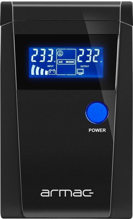 Armac - UPS PURE SINE WAVE OFFICE LINE-INTERACTIVE O/650E/PSW - UPS - Zwart - 650 VA