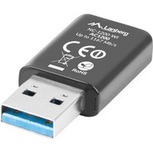 Lanberg - NC-1200-WI - Netwerkkaart - Zwart - USB - 5000 Mbit/s