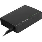 Lanberg - DSP2-1005-12V - Netwerkschakelaar - Zwart - 5 Poorten - Unmanaged Gigabit Ethernet
