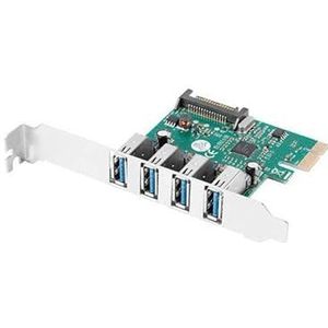 Lanberg - PCE-US3-004 - PCI Express Controlekaart - Zwart - USB 3.2 Gen 1