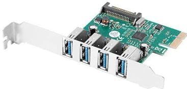Lanberg - PCE-US3-004 - PCI Express Controlekaart - Zwart - USB 3.2 Gen 1