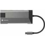 Genesis - NATEC Fowler Plus - Dockingstation - Grijs - USB-C - 4 Havens