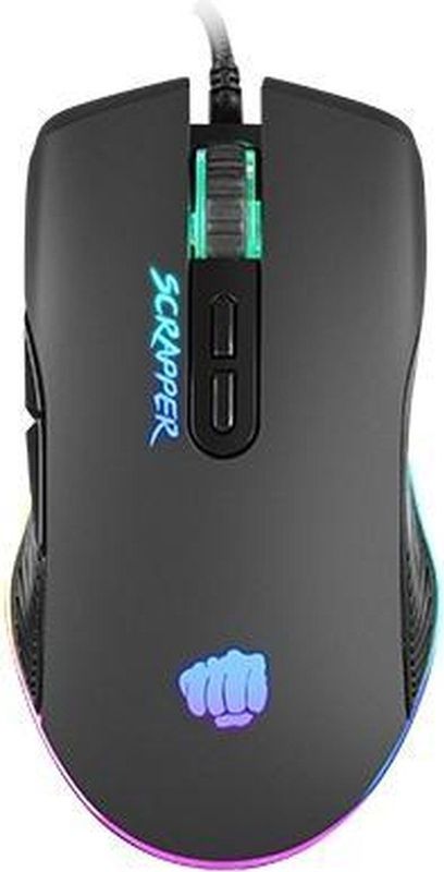 GAMING MUIS FURY SCRAPPER 6400DPI RGB BACKLIT OPTISCH MET SOFTWARE ZWART