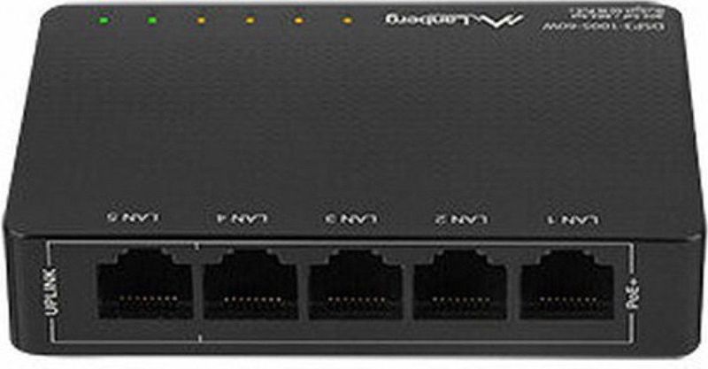 Lanberg - Dsp3-1005-60w Switch - Niet-beheerd - 5 Poorten - Gigabit Ethernet