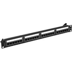 Lanberg - Ppua-1024-b - 19 Inch Patchpaneel - 24 RJ-45 Poorten - Categorie 6a