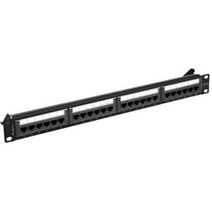 Lanberg Patchpanel 24-Port 1U 19 inch Cat. 6A UTP zwart