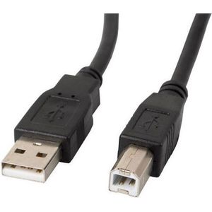 LANBERG - USB-A Naar USB-B M 2.0 Kabel - 0,5 Meter - Zwart