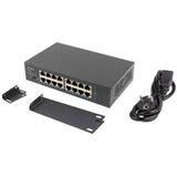 Lanberg - RSGE-16 - Switch - Zwart - Gigabit Ethernet