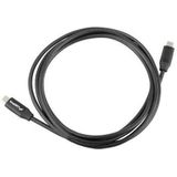 LANBERG USB-C-kabelstekker/stekker, 1 m, Quick Charge 4.0, zwart