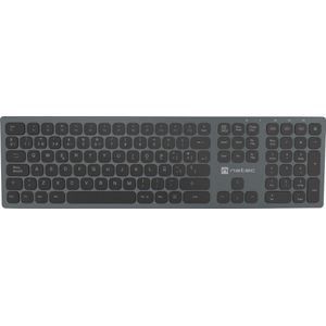 Natec - Dolphin Slim Draadloos Toetsenbord - Spaans - Aluminium - Monochroom