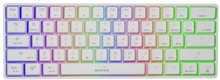GENESIS - NKG-1845 Thor 660 - Gaming toetsenbord - USB/Bluetooth - QWERTY US - Wit