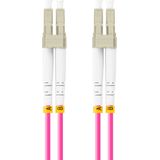 Lanberg 5 m Lc/UPC-LC/UPC Duplex OM4 50/125 LSZH, paars