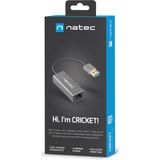 Natec - Cricket - Netwerkadapter - Zwart - USB 3.0 - RJ45 1GB