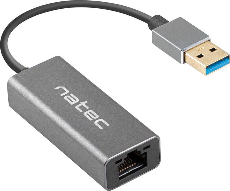 Natec - Cricket - Netwerkadapter - Zwart - USB 3.0 - RJ45 1GB