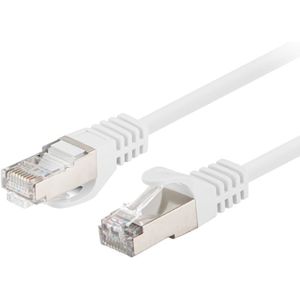 Lanberg - Set van 10 stuks van 0,5 m witte Cat.6 FTP Ethernet-netwerkkabel PCF6-20CC-0050-W