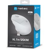 NATEC - SISKIN 2 - Draadloze Muis - Wit - Bluetooth 5.0 - 1600DPI