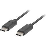 Lanberg Cable USB-C M/M USB4 1.2m 100W 8K 60HZ zwart-blauw