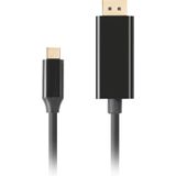 Lanberg - CA-CMDP-10CU-0005-BK Videokabel - Zwart - USB-C naar DisplayPort - 0.50m