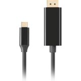 Lanberg - CA-CMDP-10CU-0010-BK Videokabeladapter - Zwart - USB Type-C naar DisplayPort - 1m