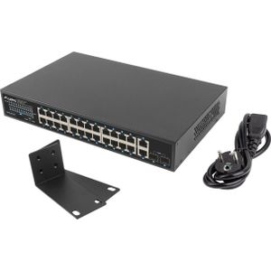 Lanberg - RSGE-24P-2GE-2S-250 - Netwerkschakelaar - Veelkleurig - 24 Poorten - 1 Gbps - PoE+ 250W