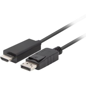 Lanberg CA-DPHD-11CC-0018-BK tussenstuk voor kabels DisplayPort HDMI Zwart