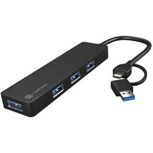 Natec - Mayfly - USB 3.0 HUB - 4-poorts - Zwart - Compact en Functioneel