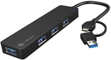 Natec - Mayfly - USB 3.0 HUB - 4-poorts - Zwart - Compact en Functioneel