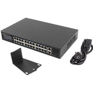 Lanberg Switch 24X 100MB DSP+/2X Combo Rack 19 inch 250W