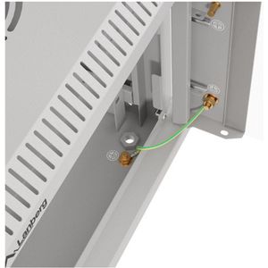 Lanberg Szafa Instalacyjna Rack Wisząca 10 4u 300x300 Szara Drzwi Przeszklone (Flat Pack) (4 HE, 10 inch rek), Serverkast, Grijs