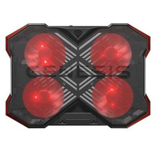GENESIS Oxid 260 Laptop Cooling Pad Zwart Rood - 17.3 inch