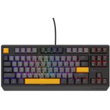GENESIS Thor 230 TKL toetsenbord Gamen USB + RF Wireless + Bluetooth QWERTY Zwart, Grijs, Oranje