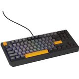 GENESIS Thor 230 TKL toetsenbord Gamen USB + RF Wireless + Bluetooth QWERTY Zwart, Grijs, Oranje